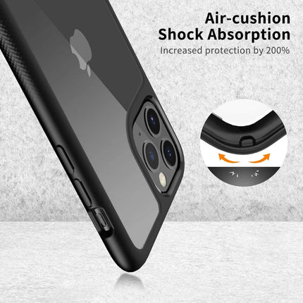 Black Banded 11 Pro Max Case Ultra Clear Hard Back Scratch-Resistant Hard Case