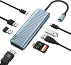 9 in 1 USB C Docking Station with HDMI 4K USB 3.0 USB 2.0 USB C 100W PD SD/TF