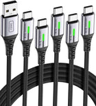 INIU 5 Pack USB C Cables 3.1A Type C 2m+2m+1m+1m+0.5 For Samsung iPhone 15/16/17