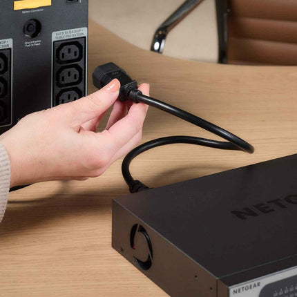 Kettle Lead Extension 1m Cable IEC Male to Female UPS Lead C13 - C14 Mains 240V