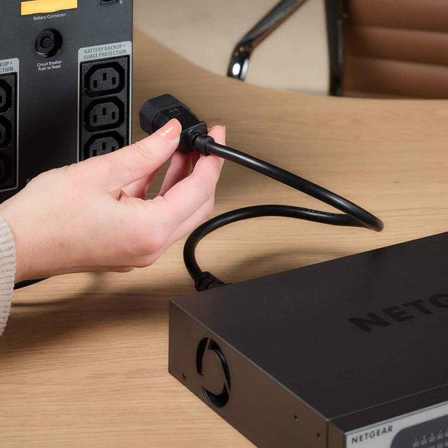 Kettle Lead Extension 1m Cable IEC Male to Female UPS Lead C13 - C14 Mains 240V