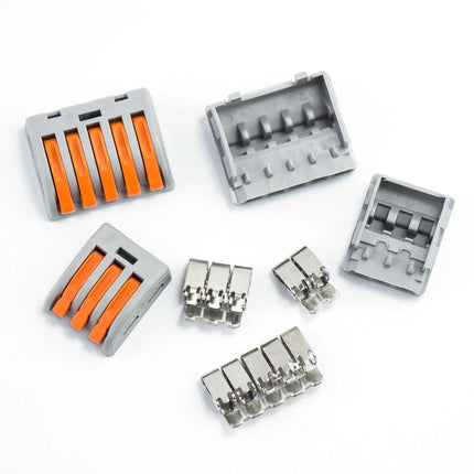 Electrical Connectors Wire Block Clamp Terminal Cable 12V 240V Reusable 265 pcs