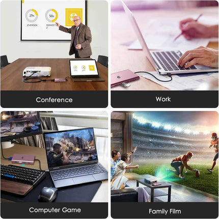 11 in 1 USB Docking Station 4K HDMI 3.5 mm Audio VGA Ethernet 4 USB A USB C