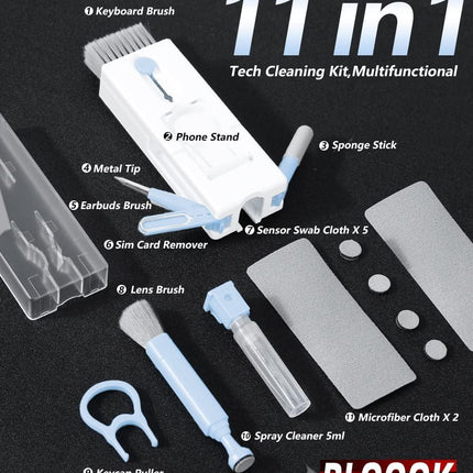 11-in-1 Gadget Cleaning Kit for Keyboards, Earbuds & LCD Screens, Versatile Tool