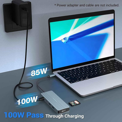 10 in 1 USB C Docking Station - 4K HDMI 2 USB 3.0 2 USB 2.0, USB-C 100W PD SD/TF