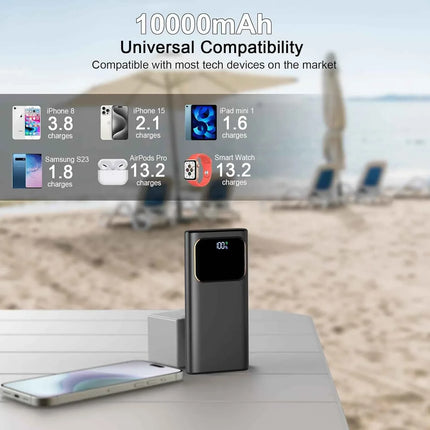 Power Bank Fast Charging 10000mAh 22.5W Portable USB-C PD3.0 QC4.0 LED Display