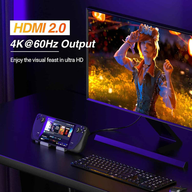 Valve Steam Deck Docking Station 6 in 1 HDMI 2.0 4K@60Hz Gigabit Ethernet