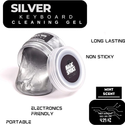 Brighten Car Interior & Keyboard with Magic Spruce Silver Cleaning Gel - 120g