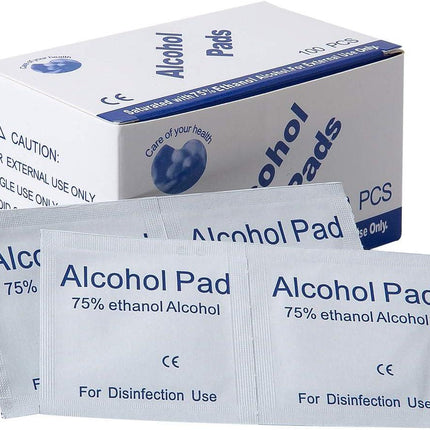 Disposable Alcohol Cotton Travel Wipes 3 x 6cm 100 pcs Individually Packed
