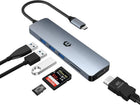 USB-C Docking Station 6-in-1 4K HDMI USB 3 SD & TF Reader for Mac Windows Linux