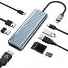 USB C Docking Station 9-in-1 with HDMI 4K SD/TF Slots USB for Mac Windows Linux