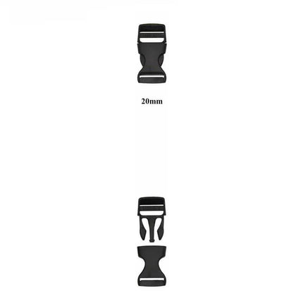 Side Release Buckles Clips for Webbing Strap Squeeze Fasteners Delrin 5 Sizes