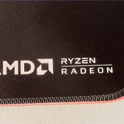 AMD LED Gaming Mouse Pad with Red Light, Anti-Slip, 36.5x25.5cm for PC & Laptop