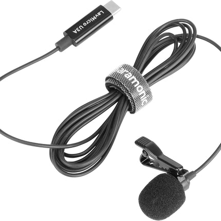 Saramonic Lavalier U3A Microphone USB-C for Mobile Devices and PCs Inc 2m Cable