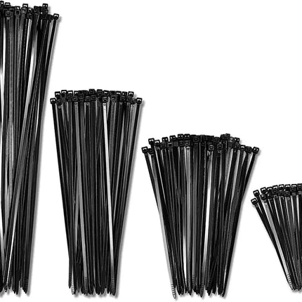 Heavy-Duty Black Nylon Cable Ties Various Packs for Binding & Cable Management