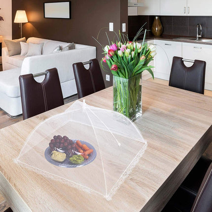 Pop-Up Mesh Food Cover Tent Umbrella Large 43 x 43cm Reusable Collapsible 4 pack