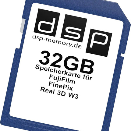 DSP 32GB SD Card Compatible with FujiFilm FinePix W3 – Fast Class 10 Storage