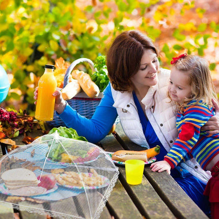 Keep Bugs Away! Large Pop-Up Mesh Food Tent 4 Pack, Collapsible & Reusable