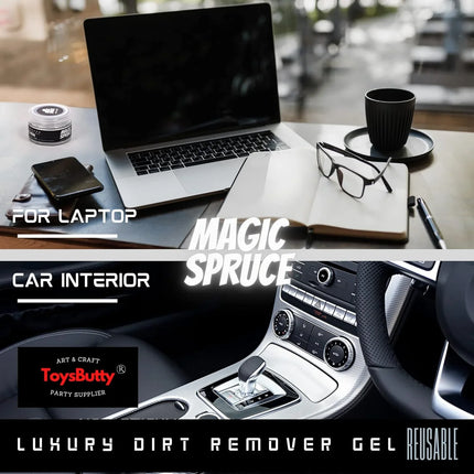 Brighten Car Interior & Keyboard with Magic Spruce Silver Cleaning Gel - 120g