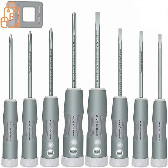 Screwdriver Set for Daily Work, 9 Piece Phillips and slotted screwdriver Durable