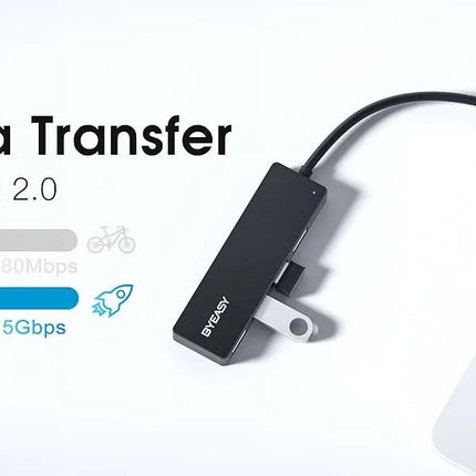 USB C Hub Type C to USB-A 3.0 4-Port Ultra Slim Splitter Universal Plug & Play
