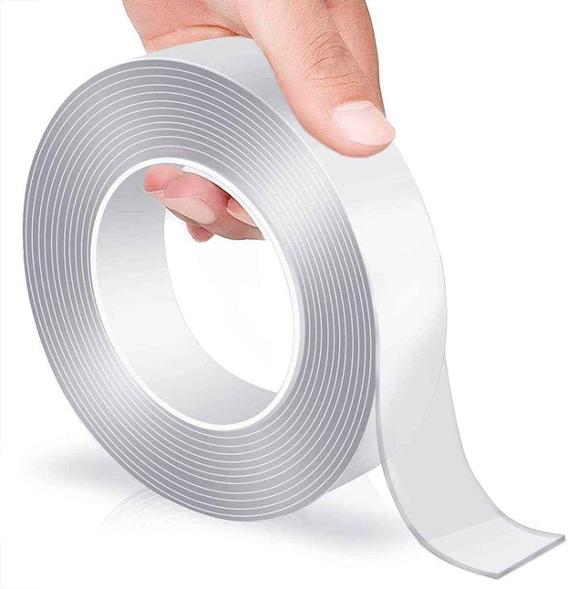 Double Sided Strong Adhesive Nano Tape Traceless Washable Removable Clear 8m