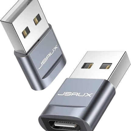 Premium USB Type C Female to USB A Male Adapter Converter Charger - Grey