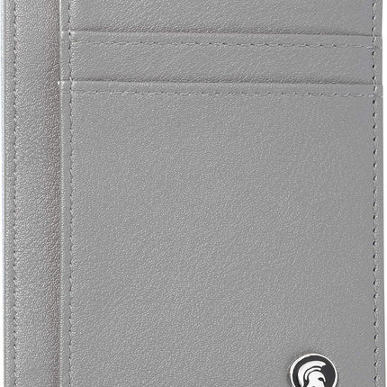 POWR Credit Card Holder (Grey) Wallet Slim RFID Blocking Minimalist