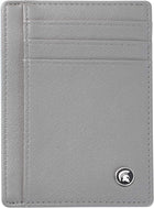 POWR Credit Card Holder (Grey) Wallet Slim RFID Blocking Minimalist