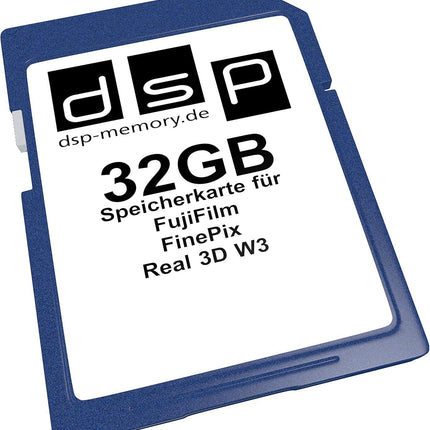 DSP 32GB SD Card Compatible with FujiFilm FinePix W3 – Fast Class 10 Storage