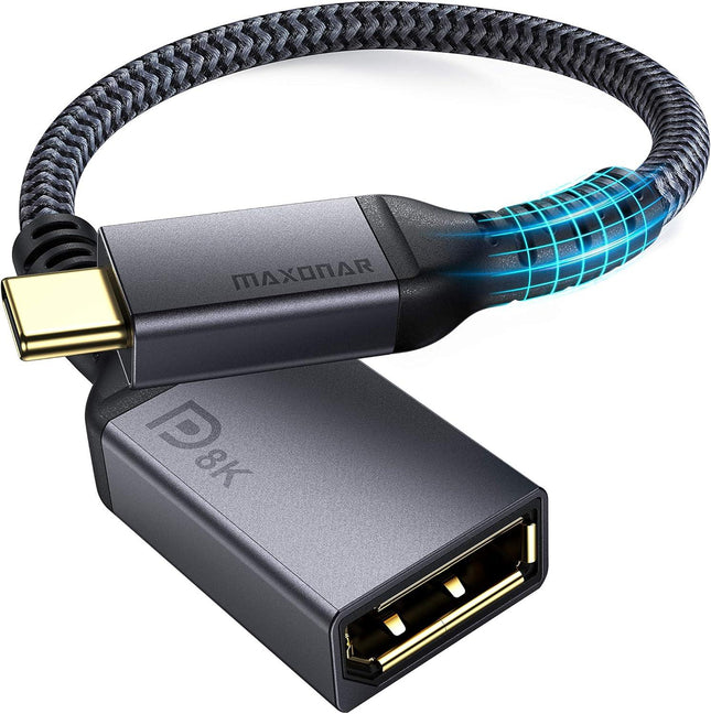 USB C to DisplayPort Adapter 8K@60Hz Thunderbolt 3 to DP Adapter HBR3 Mac & Win