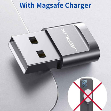 Premium USB Type C Female to USB A Male Adapter Converter Charger - Grey