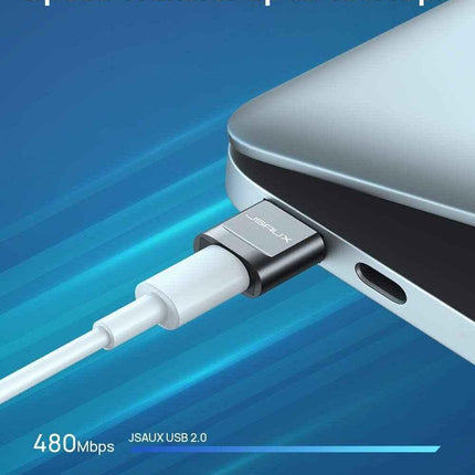 Premium USB Type C Female to USB A Male Adapter Converter Charger - Grey