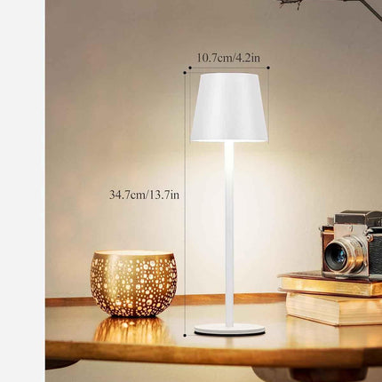 Cordless LED Table Lamp Rechargeable Desk Light IP54 Touch Dimmable White 2 Pack