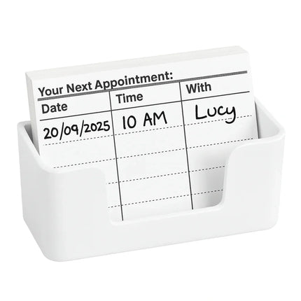 Professional Appointment Reminder Cards Pack of 200 White 300gsm Card Stock