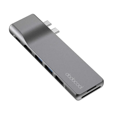 MacBook Docking Station Premium Aluminium Alloy 8-in-2 Hub for Pro & Air Opened