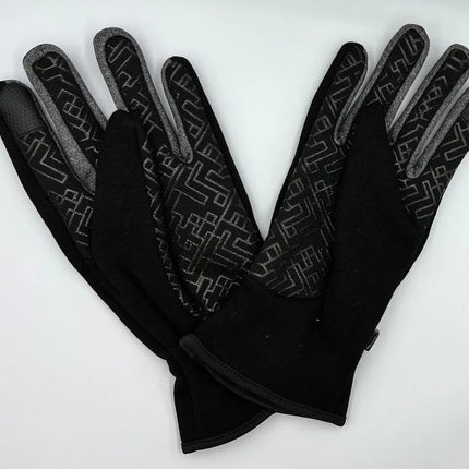 Cycling Gloves Touchscreen Running Black Gloves Warm Non-slip Fleece Lining