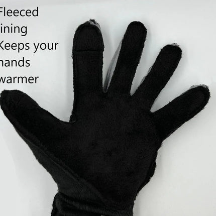 Cycling Gloves Touchscreen Running Black Gloves Warm Non-slip Fleece Lining