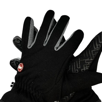 Cycling Gloves Touchscreen Running Black Gloves Warm Non-slip Fleece Lining