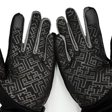 Cycling Gloves Touchscreen Running Black Gloves Warm Non-slip Fleece Lining