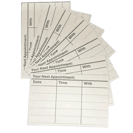 Professional Appointment Reminder Cards Pack of 200 White 300gsm Card Stock