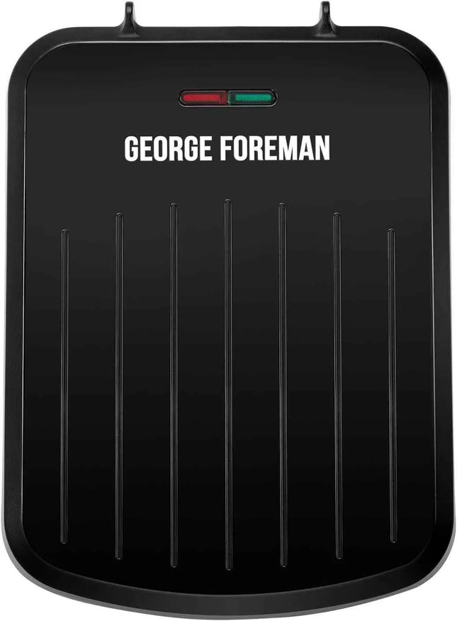 George Foreman Small Electric Fit Grill Black, 760W Non stick, Healthy, Griddle