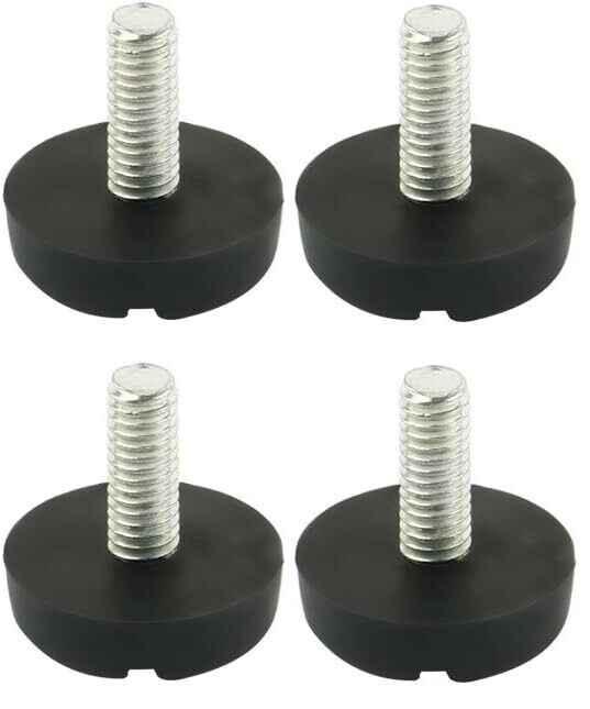 Sourcingmap M6x20mm Thread Table Desk Screw On Levelling Feet 20mm Base 4pcs