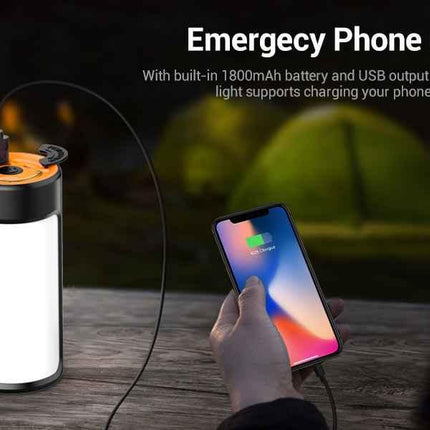 2 Pack Rechargeable Camping Lantern LED 400LM 5 Modes Emergency Tent Light USB