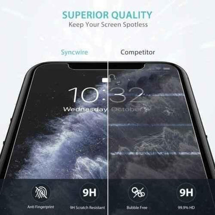 iPhone 11 Pro Max Screen Protectors Tempered Glass with Install Frame 2-Pack