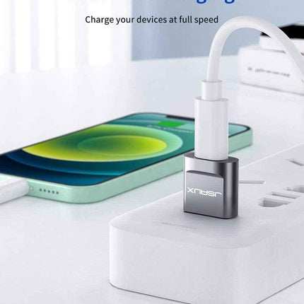 Premium USB Type C Female to USB A Male Adapter Converter Charger - Grey