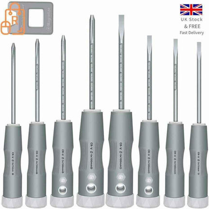 Screwdriver Set for Daily Work, 9 Piece Phillips and slotted screwdriver Durable