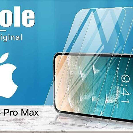 Screen protector for iPhone 14 Plus & iPhone 13/15 Pro Max Tempered Glass 3 pack