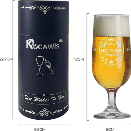 Gift for Men Dad Grandfather Uncle Beer Ale Tulip Glass 350ml Perfect Present
