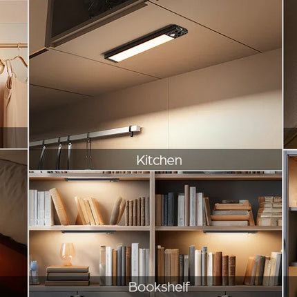 Wireless Motion Sensor Under Cabinet Closet Kitchen Counter LED Night Light 2 Pk